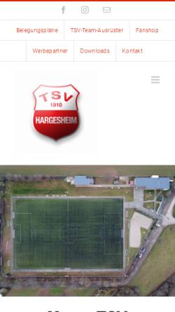 Vorschau der mobilen Webseite tsv-hargesheim.de, Turn- und Sportverein 1910 e. V. Hargesheim