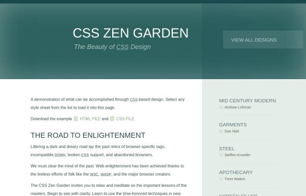 Vorschau von csszengarden.com, CSS Zen Garden