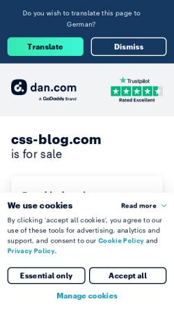Vorschau der mobilen Webseite www.css-blog.com, CSS-Blog