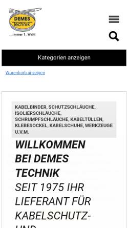 Vorschau der mobilen Webseite www.demes.de, Demes Technik GmbH