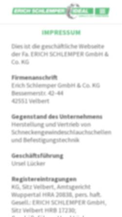 Vorschau der mobilen Webseite www.ideal-schlemper.de, Erich Schlemper Ideal GmbH & Co. KG