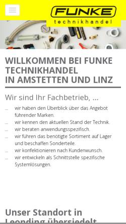Vorschau der mobilen Webseite www.funke.at, Funke GmbH