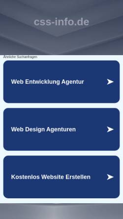 Vorschau der mobilen Webseite www.css-info.de, CSS-Info