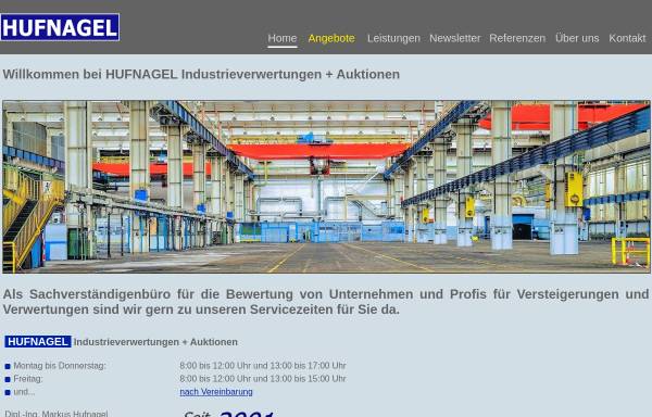 Vorschau von www.hufnagel.de, Martin Hufnagel - Technischer Handel und Industriebedarf