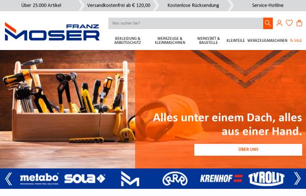 Vorschau von www.fmoser.at, Maschinenhandel Moser GmbH