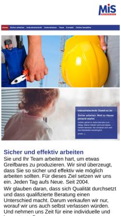Vorschau der mobilen Webseite www.mis-vlatten.de, MIS Mauel Industrie-Service GmbH & Co. KG