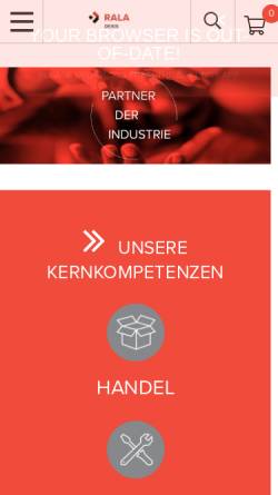 Vorschau der mobilen Webseite www.rala.de, Rala GmbH & Co.