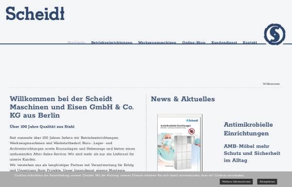 Vorschau von www.scheidt-berlin.de, Scheidt Maschinen- und Eisen KG