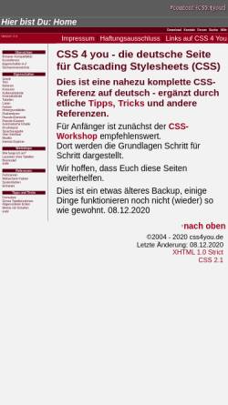 Vorschau der mobilen Webseite www.css4you.de, CSS4You