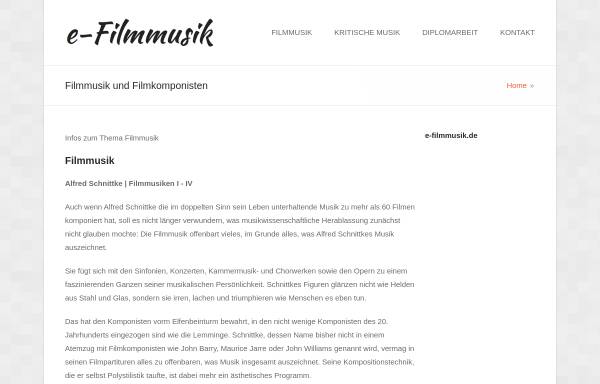 Vorschau von www.e-filmmusik.de, E-Filmmusik