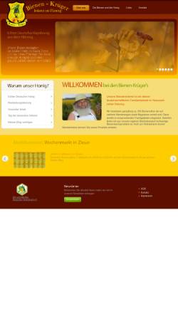 Vorschau der mobilen Webseite www.bienen-krueger.de, Bienen Krüger