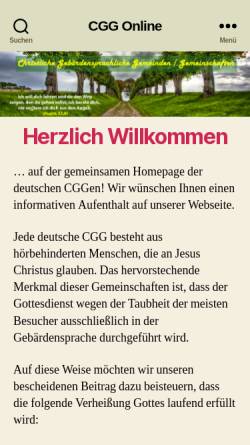 Vorschau der mobilen Webseite www.cgg-online.de, Christliche Gehörlosen-Gemeinden und -Gemeinschaften