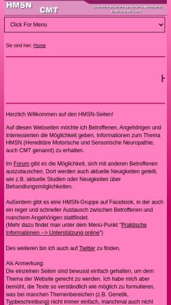 Vorschau der mobilen Webseite www.hmsn.de, HMSN-Aufklärung