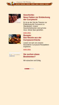 Vorschau der mobilen Webseite www.wurstflash.de, Currywurst Club Hamburg