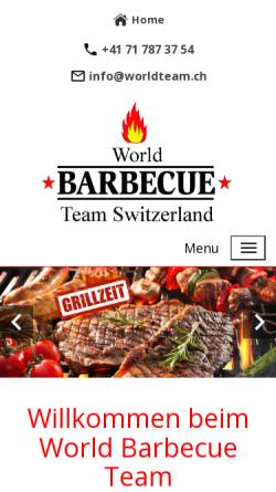 Vorschau der mobilen Webseite www.barbecue.ch, Swiss Barbecue Association