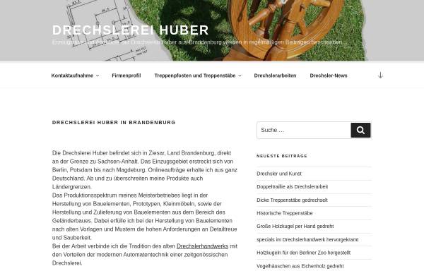 Vorschau von drechslerei-huber.de, Drechslerei Steffen Huber