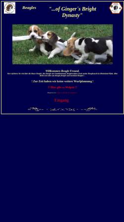 Vorschau der mobilen Webseite www.beagle-ginger.de, Madhouse of Ginger´s Bright Dynasty