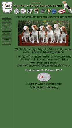 Vorschau der mobilen Webseite www.beagle-berlin.de, Von Helle Berge