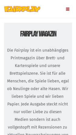 Vorschau der mobilen Webseite fairplay-online.blogspot.de, Fairplay