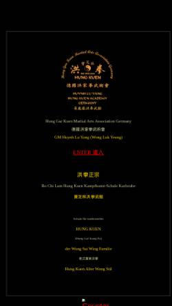 Vorschau der mobilen Webseite www.hunggarkungfu.de, Bo Chi Lam Hung Gar Kung Fu Schule
