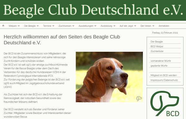 Vorschau von www.beagleclub.de, Beagle Club Deutschland e.V.