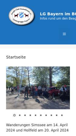 Vorschau der mobilen Webseite www.lgbayern.info, LG Bayern im BCD e.V.