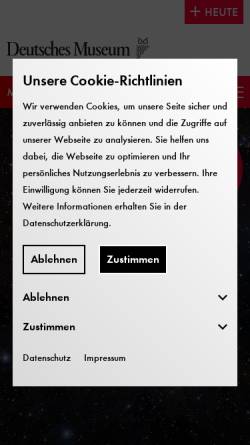 Vorschau der mobilen Webseite www.deutsches-museum.de, Deutsches Museum