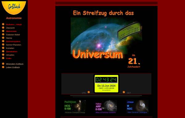 Vorschau von astro.goblack.de, GoBlack: Astronomie für Anfänger