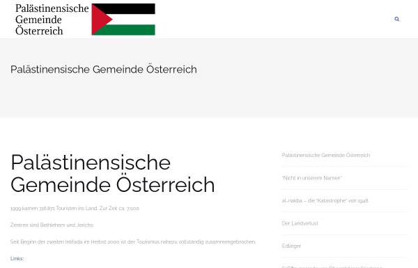 Vorschau von www.palaestinensische-gemeinde.at, Offizielle Palästinensische Gemeinde Österreich