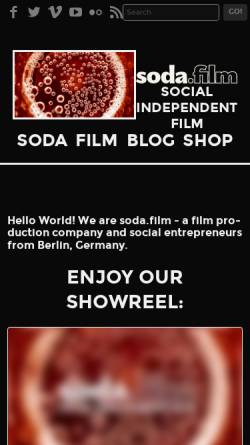 Vorschau der mobilen Webseite www.sodafilm.de, soda.film