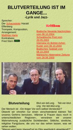 Vorschau der mobilen Webseite www.blutverteilung.de, Blutverteilung ist im Gange