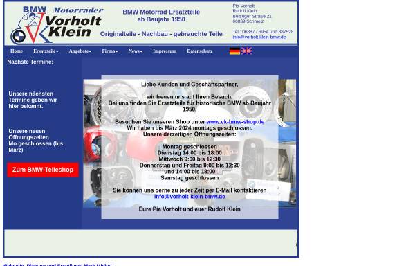 Vorschau von www.vorholt-klein-bmw.de, Motorräder Vorholt - Klein GbR