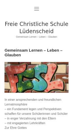 Vorschau der mobilen Webseite www.fcsl.de, Freie Christliche Schule Lüdenscheid e.V.