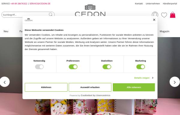 Vorschau von www.cedon.de, Cedon MuseumShops GmbH