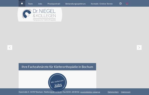 Vorschau von www.doktor-niegel.de, Dres. Niegel - Fachzahnärzte für Kieferorthopädie
