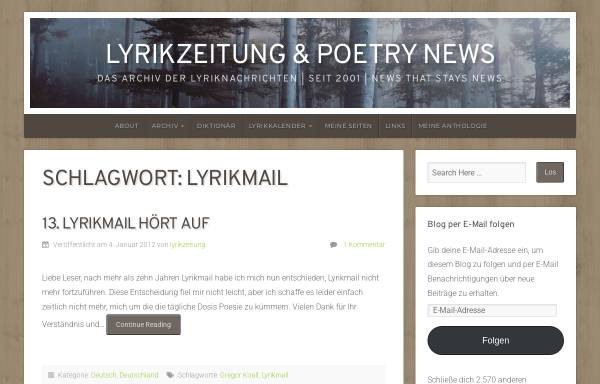 Vorschau von lyrikzeitung.com, Lyrikmail