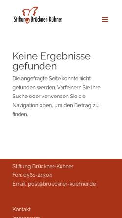 Vorschau der mobilen Webseite www.brueckner-kuehner.de, Über Anmut und Stille