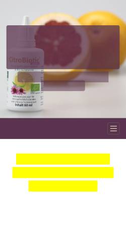 Vorschau der mobilen Webseite www.citrobiotic.ch, Citrobiotic