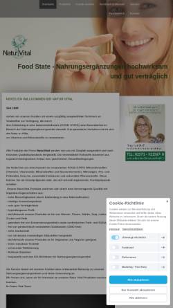 Vorschau der mobilen Webseite www.naturvital.de, Natur Vital GmbH