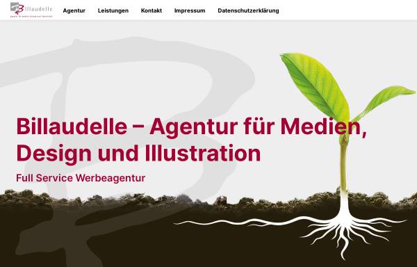 Vorschau von www.billaudelle.de, Billaudelle - Agentur für Medien, Design & Illustration
