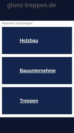 Vorschau der mobilen Webseite www.glunz-treppen.de, Glunz Holztreppen