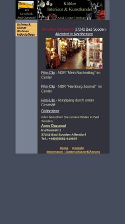 Vorschau der mobilen Webseite www.kaehler-kunsthandel.de, Kähler Kunsthandel