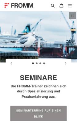 Vorschau der mobilen Webseite www.fromm-seminare.de, Fromm Management Seminare