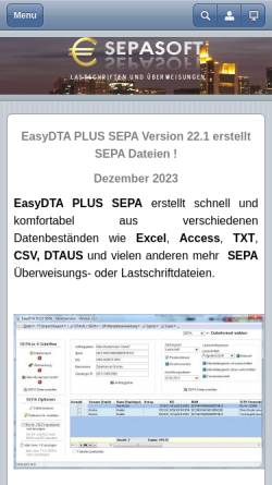 Vorschau der mobilen Webseite www.easydta.de, EasyDTA