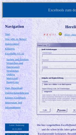 Vorschau der mobilen Webseite www.excelhilfev5.de, Excelhilfe V5