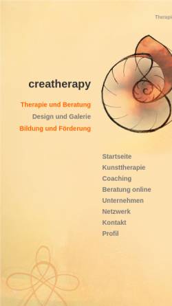 Vorschau der mobilen Webseite creatherapy.de, Creatherapy - Denise Schubert