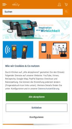 Vorschau der mobilen Webseite www.voipphones.de, VoIPphones.de