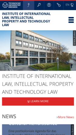 Vorschau der mobilen Webseite tu-dresden.de, Juristische Fakultät