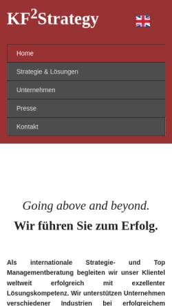 Vorschau der mobilen Webseite www.kf2strategy.de, KF2 Strategy GmbH