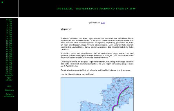 Vorschau von www.braeg.de, Interrail durch Spanien und Marokko [Rafael Bräg]